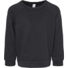 Custom Toddler Sponge Fleece Raglan Crewneck Sweatshirt Black