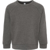 Custom Toddler Sponge Fleece Raglan Crewneck Sweatshirt Deep Heather