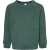 Custom Toddler Sponge Fleece Raglan Crewneck Sweatshirt Heather Forest