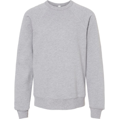 Custom Youth Sponge Fleece Crewneck Sweatshirt Athletic Heather