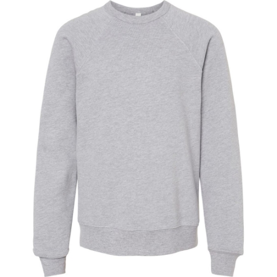 Custom Youth Sponge Fleece Crewneck Sweatshirt Athletic Heather