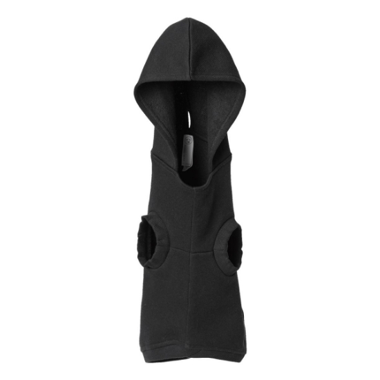 Custom Doggie 3-End Fleece Hooded Sweatshirt Black