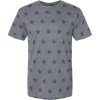 Custom Mens Star Print Tee Granite Heather Star