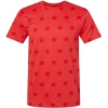 Custom Mens Star Print Tee Red Star