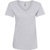 Custom Women’s Cotton V-Neck T-Shirt Heather Grey