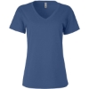 Custom Women’s Cotton V-Neck T-Shirt Royal