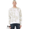 Custom Unisex FWD Fashion Tie-Dyed Crewneck Sweatshirt White/ Olive Oil