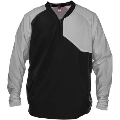 Custom Unisex Field Batters Jacket Black/ Grey