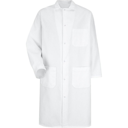 Custom Unisex Gripper - Front Butcher Frock - Interior Chest Pocket White