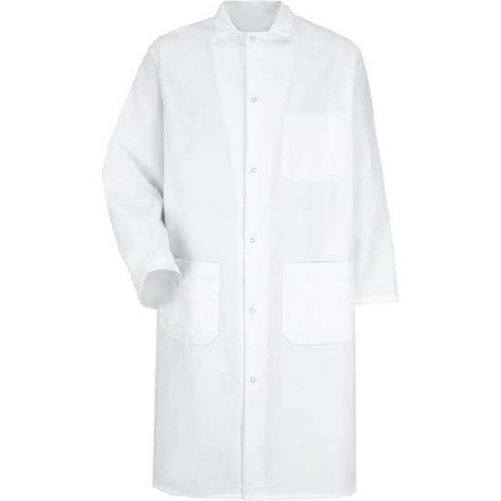 Custom Unisex Gripper - Front Butcher Frock - Interior Chest Pocket White