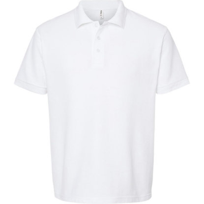 Custom Mens 50/50 Sport Pique Polo White