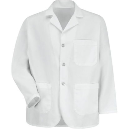 Custom Unisex North Collar Lapel Counter Coat White
