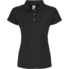 Custom Womens 50/50 Sport Pique Polo Black