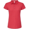 Custom Womens 50/50 Sport Pique Polo Heather Red