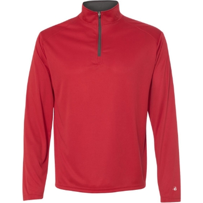 Custom Mens B-Core Quarter-Zip Pullover Red/ Graphite