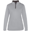 Custom Women’s B-Core Quarter-Zip Pullover Silver/ Graphite