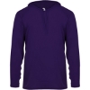Custom Unisex B-Core Hooded Long Sleeve T-Shirt Purple