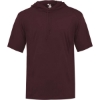 Custom Mens B-Core Hooded T-Shirt Maroon