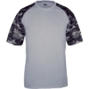 Custom Mens Camo Sport T-Shirt Silver/ Black Camo