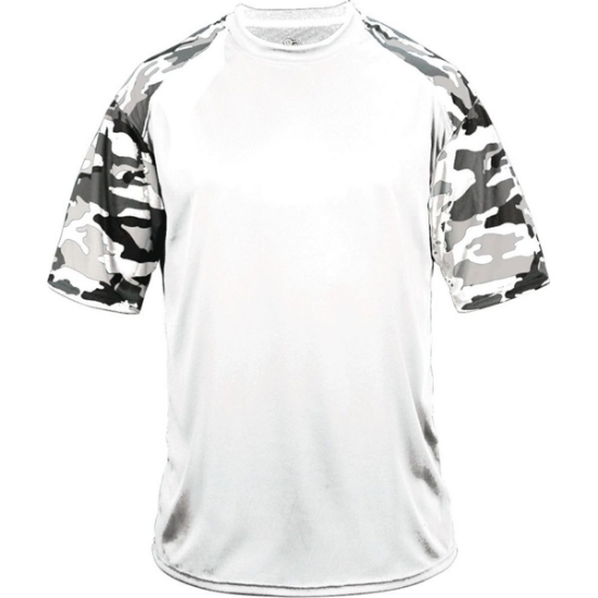 Custom Mens Camo Sport T-Shirt White/ White Camo