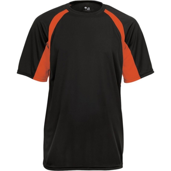 Custom Mens B-Core Hook T-Shirt Black/ Burnt Orange