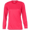 Custom Womens B-Core Long Sleeve T-Shirt Hot Coral