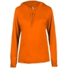 Custom Womens B-Core Long Sleeve Hooded T-Shirt Burnt Orange