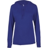 Custom Womens B-Core Long Sleeve Hooded T-Shirt Royal