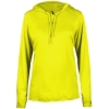 Custom Womens B-Core Long Sleeve Hooded T-Shirt Safety Yellow