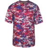 Custom Mens Digital Camo T-Shirt Red/ Royal Digital