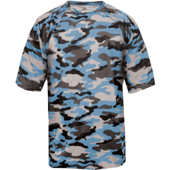 Custom Mens Camo T-Shirt Columbia Blue