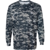 Custom Mens Digital Camo Long Sleeve T-Shirt Navy Digital
