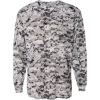 Custom Mens Digital Camo Long Sleeve T-Shirt White Digital