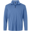 Custom Mens Pro-Lock Performance Quarter-Zip Pullover Heather Royal