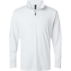 Custom Mens Pro-Lock Performance Quarter-Zip Pullover White