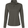 Custom Womens Pro-Lock Performance Quarter-Zip Pullover Charcoal