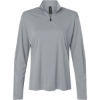 Custom Womens Pro-Lock Performance Quarter-Zip Pullover Heather Steel