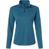 Custom Womens Pro-Lock Performance Quarter-Zip Pullover Pacific Blue
