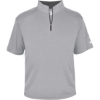 Custom Mens B-Core Short Sleeve Quarter-Zip Silver/ Graphite