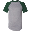 Custom Unisex Raglan Baseball Jersey Athletic Heather/ Dark Green