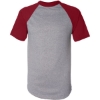 Custom Unisex Raglan Baseball Jersey Athletic Heather/ Red