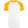 Custom Unisex Raglan Baseball Jersey White/ Gold