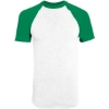 Custom Unisex Raglan Baseball Jersey White/ Kelly