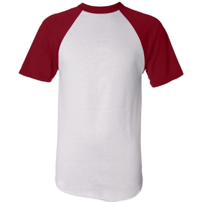 Custom Unisex Raglan Baseball Jersey White/ Red