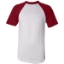 Custom Unisex Raglan Baseball Jersey White/ Red