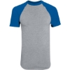Custom Youth Raglan Baseball Jersey Athletic Heather/ Royal
