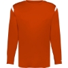 Custom Unisex On The Rise Long Sleeve T-Shirt Burnt Orange/ White