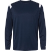 Custom Unisex On The Rise Long Sleeve T-Shirt Navy/ White