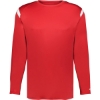 Custom Unisex On The Rise Long Sleeve T-Shirt Red/ White