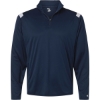 Custom Mens On The Rise Quarter-Zip Pullover Navy/ White